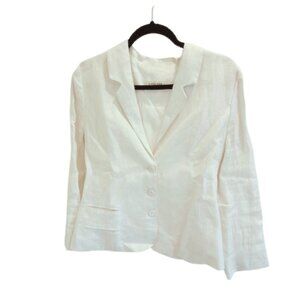 Rina Zin White Metallic Blazer, Size Small